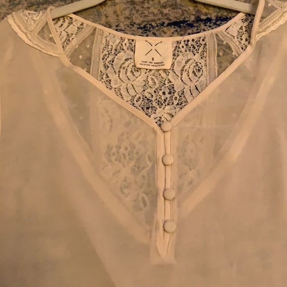 White Sheer Top - Picture 2 of 3